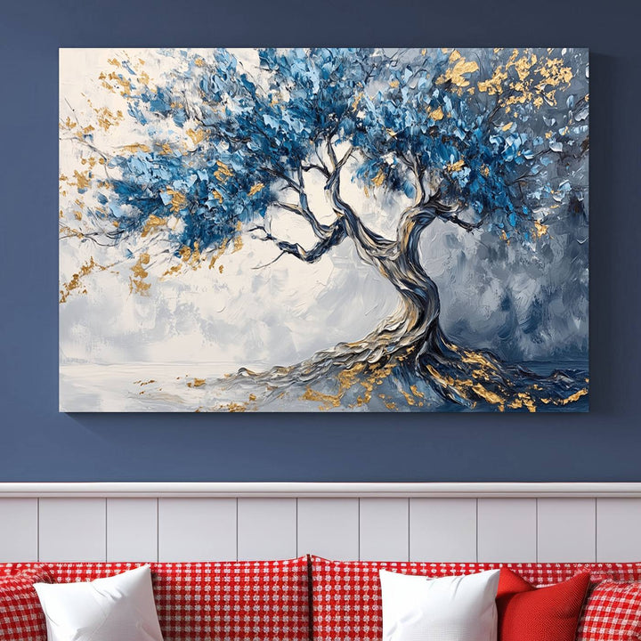 Abstract Tree Painting Canvas Wall Art | Tree of Life Painting Wall Art Canvas Print