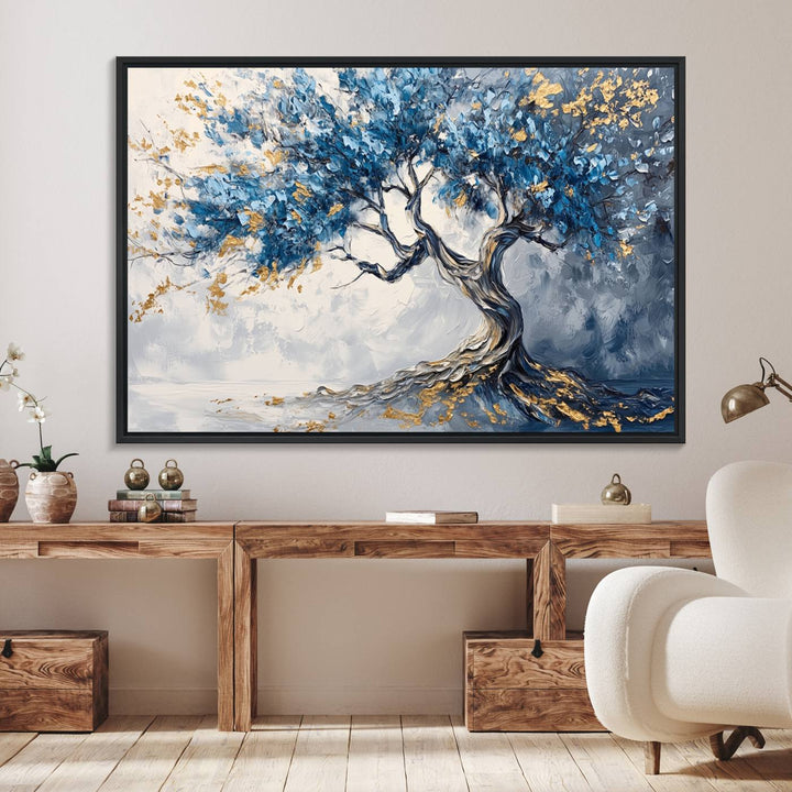 10259-MGV-FC-36X24_Black-Abstract Tree Painting Canvas Wall Art | Tree of Life Painting Wall Art Canvas Print