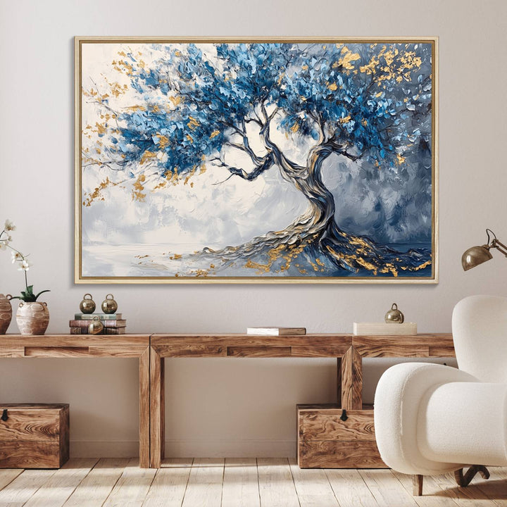 10259-MGV-FC-36X24_Natural-Abstract Tree Painting Canvas Wall Art | Tree of Life Painting Wall Art Canvas Print