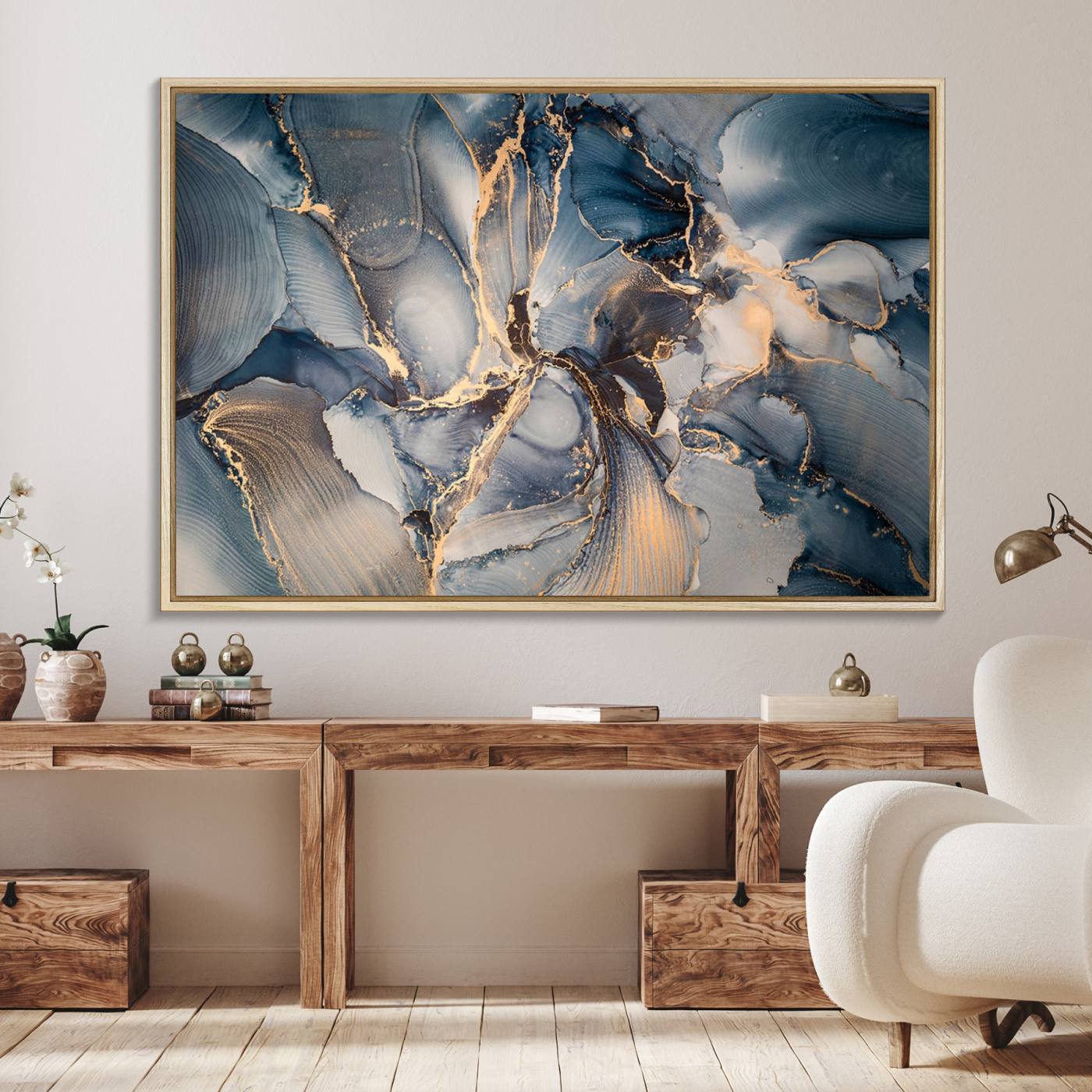 69995-MGV-FC-36X24_Natural-Abstract Wall Art Canvas Print for Modern Home Decor