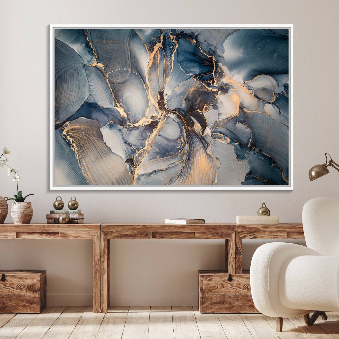 69995-MGV-FC-36X24_White-Abstract Wall Art Canvas Print for Modern Home Decor