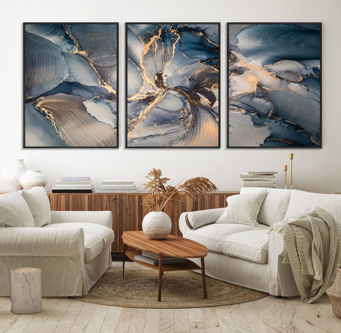 69995-MGV-FC-60X30-3P_Black-Abstract Wall Art Canvas Print for Modern Home Decor