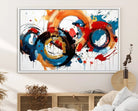 Abstract Wall Art, Rings Wall Art Canvas Print