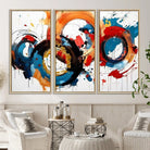 88266-MGV-FC-48X32-3P_Natural-Abstract Wall Art, Rings Wall Art Canvas Print