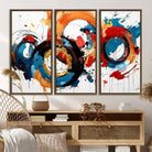 Abstract Wall Art, Rings Wall Art Canvas Print