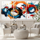 Abstract Wall Art, Rings Wall Art Canvas Print