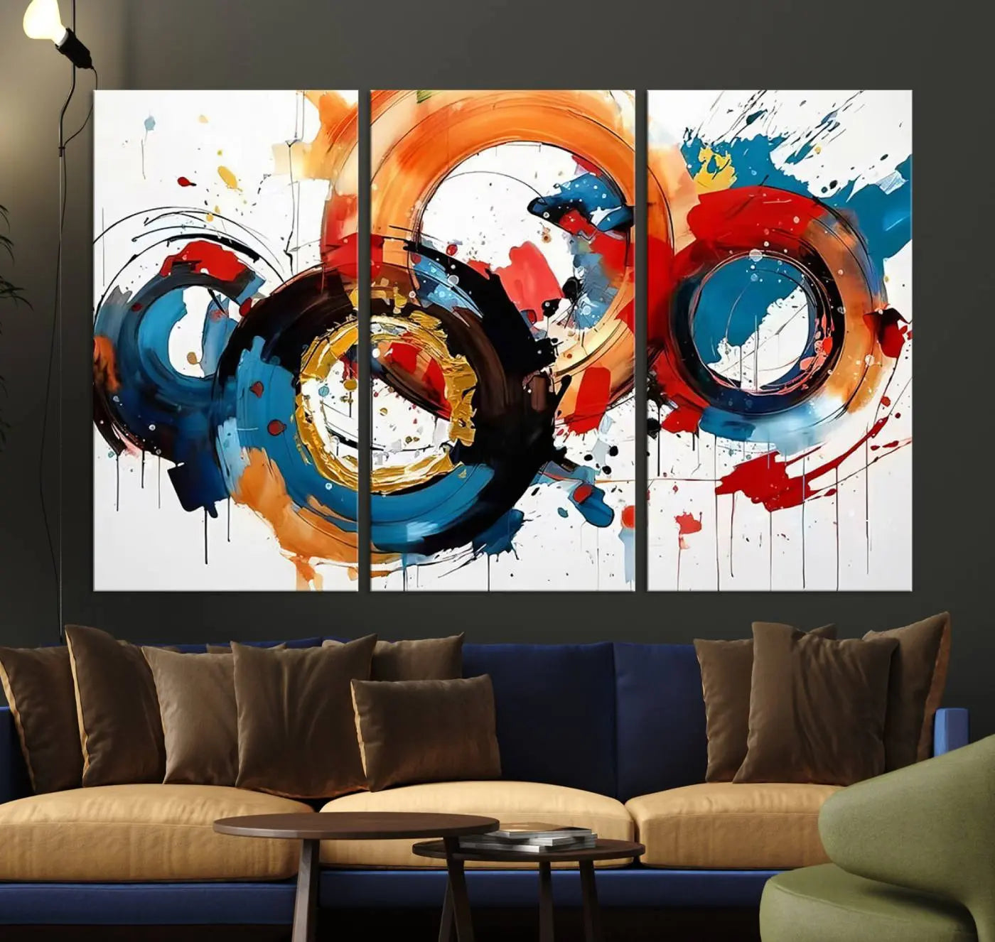 Abstract Wall Art, Rings Wall Art Canvas Print
