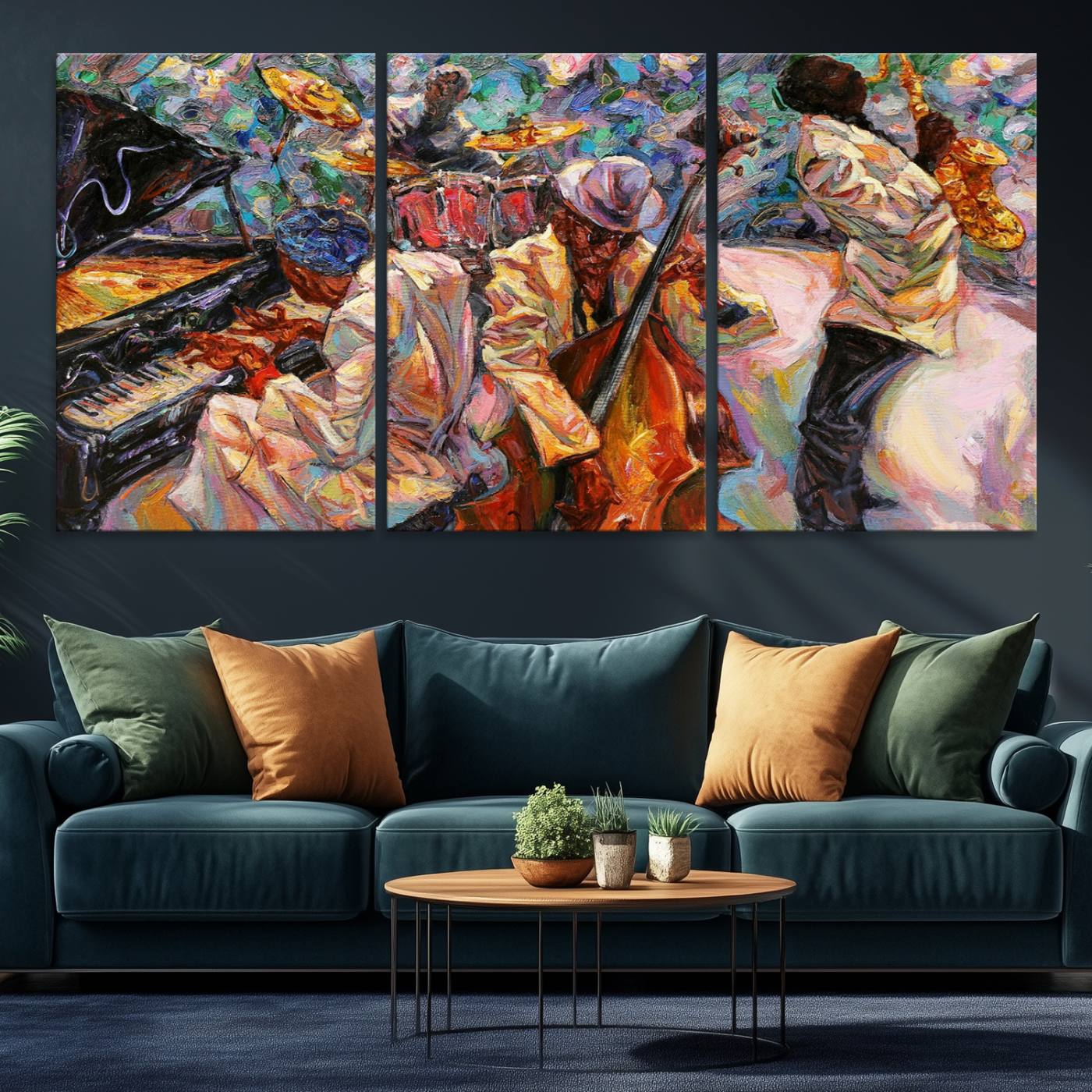 African American Jazz Art Music Abstract Wall Art Painting Canvas Wall Art
