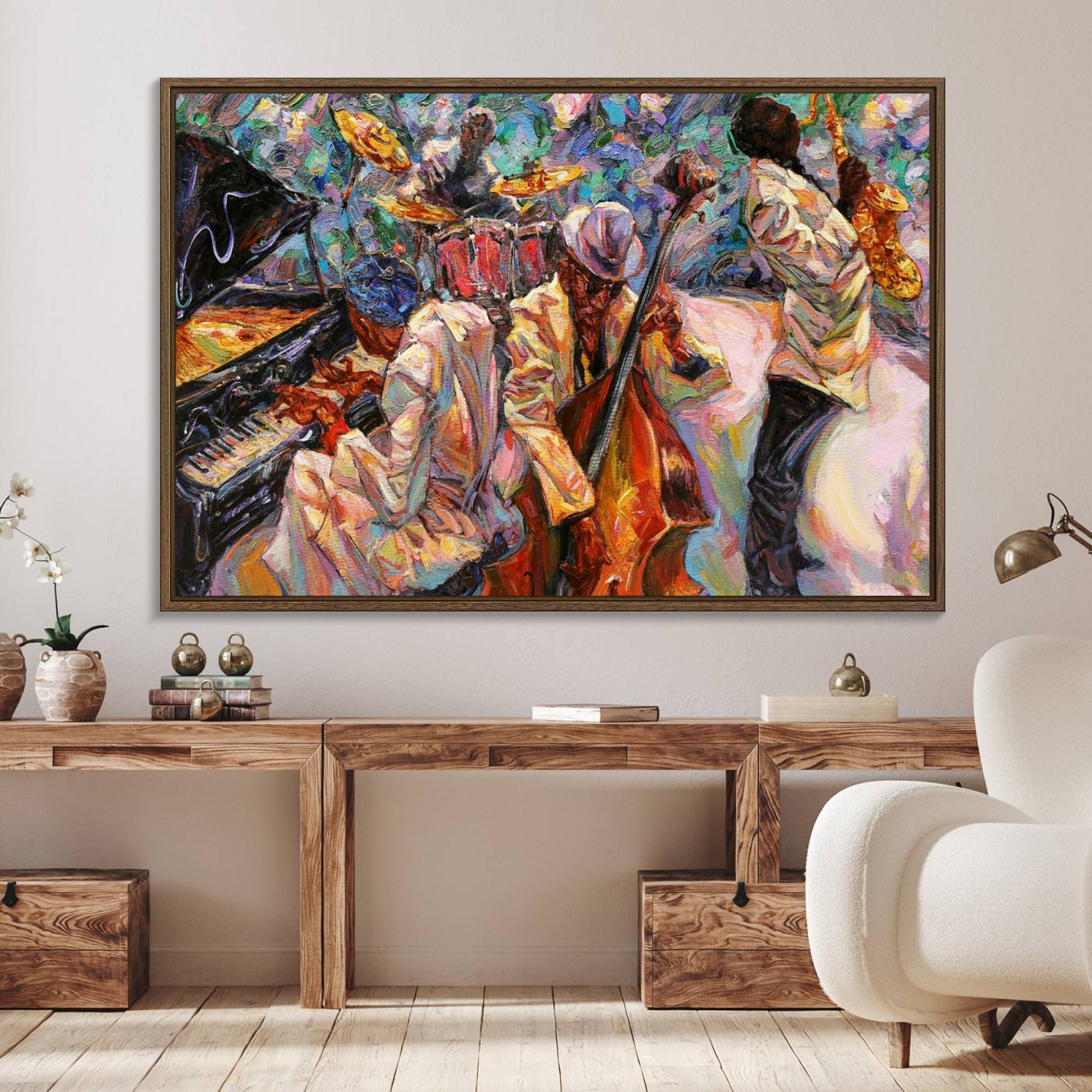 African American Jazz Art Music Abstract Wall Art Painting Canvas Wall Art