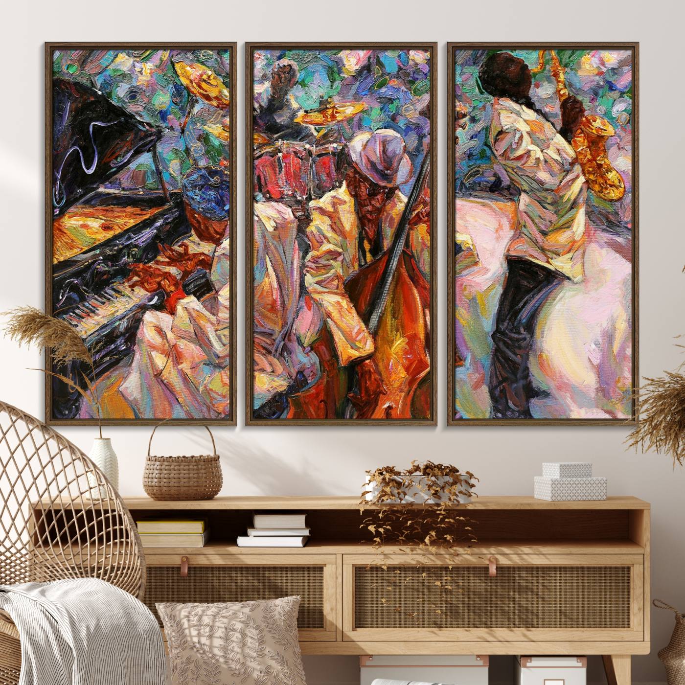 African American Jazz Art Music Abstract Wall Art Painting Canvas Wall Art