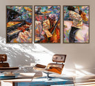 African American Jazz Art Music Abstract Wall Art Painting Canvas Wall Art