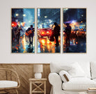 94605-MGV-CV-36X24-African American Jazz Canvas - Abstract Music Wall Art Print - Abstract Jazz Wall Art Framed Prints for Home Decor