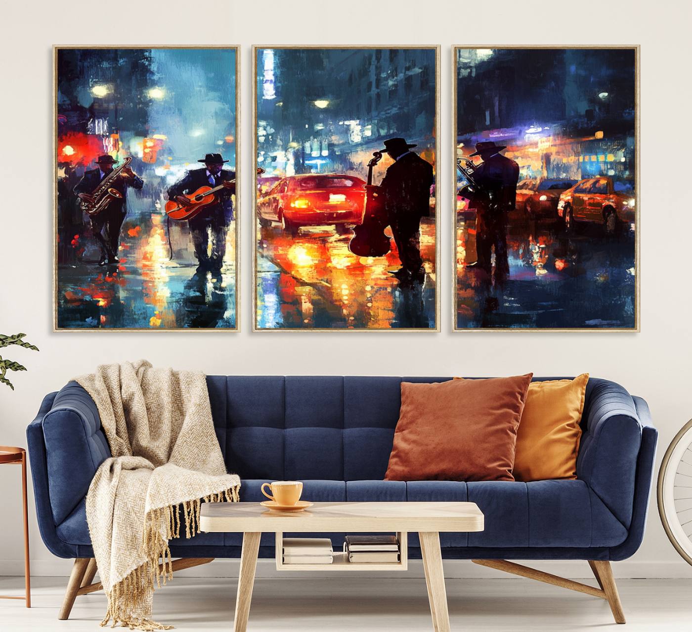 94605-MGV-CV-36X24-African American Jazz Canvas - Abstract Music Wall Art Print - Abstract Jazz Wall Art Framed Prints for Home Decor