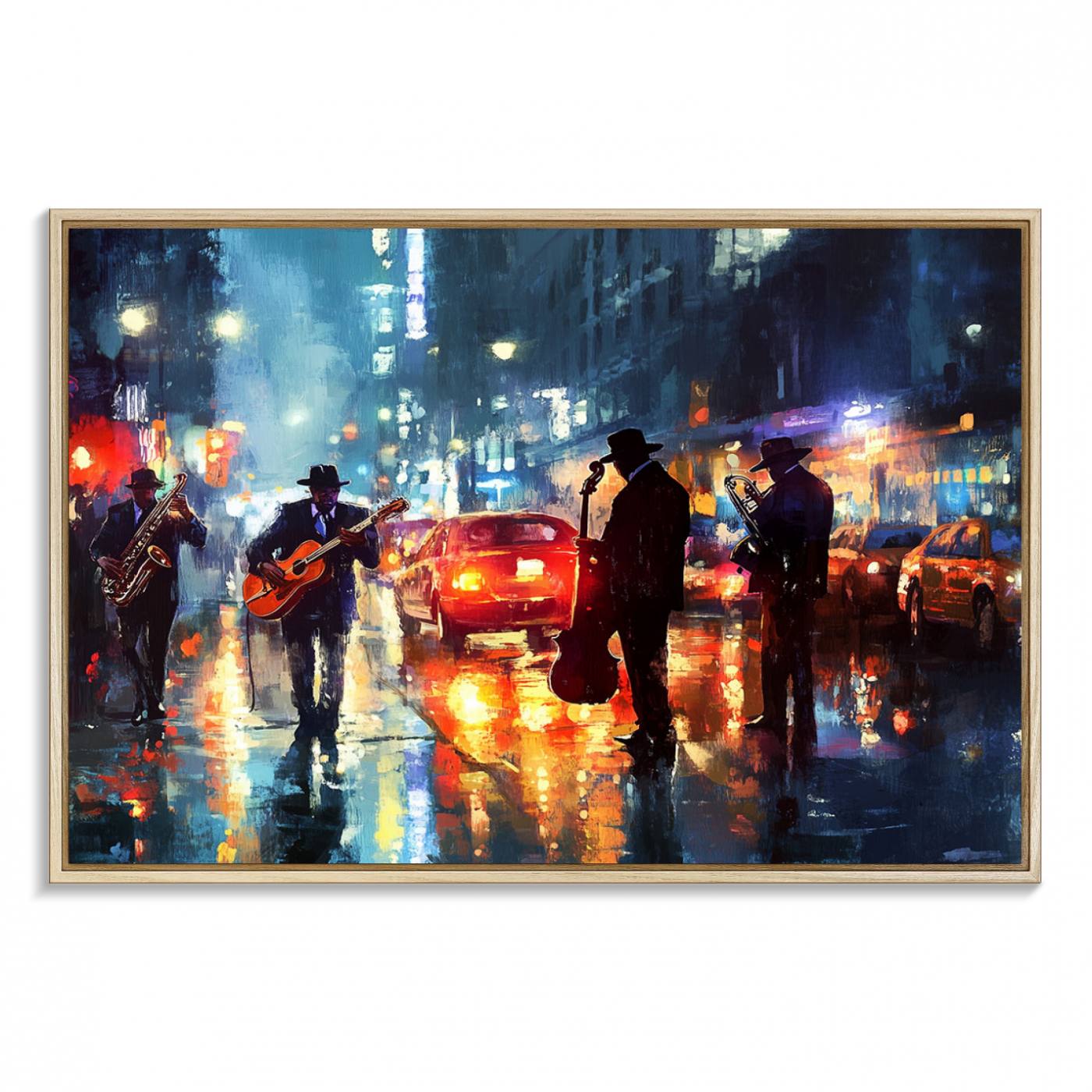 African American Jazz Canvas - Abstract Music Wall Art Print - Abstract Jazz Wall Art Framed Prints for Home Decor