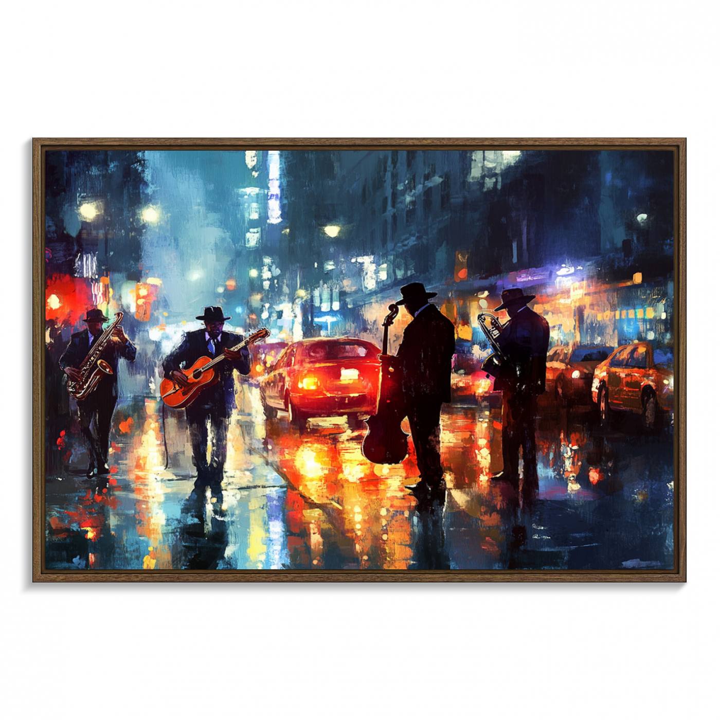 African American Jazz Canvas - Abstract Music Wall Art Print - Abstract Jazz Wall Art Framed Prints for Home Decor