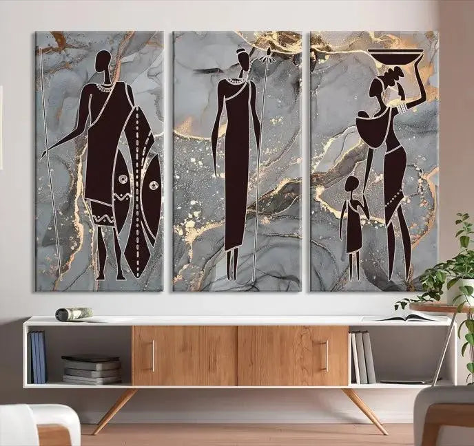 African American Wall Art African Women Painting Canvas Print