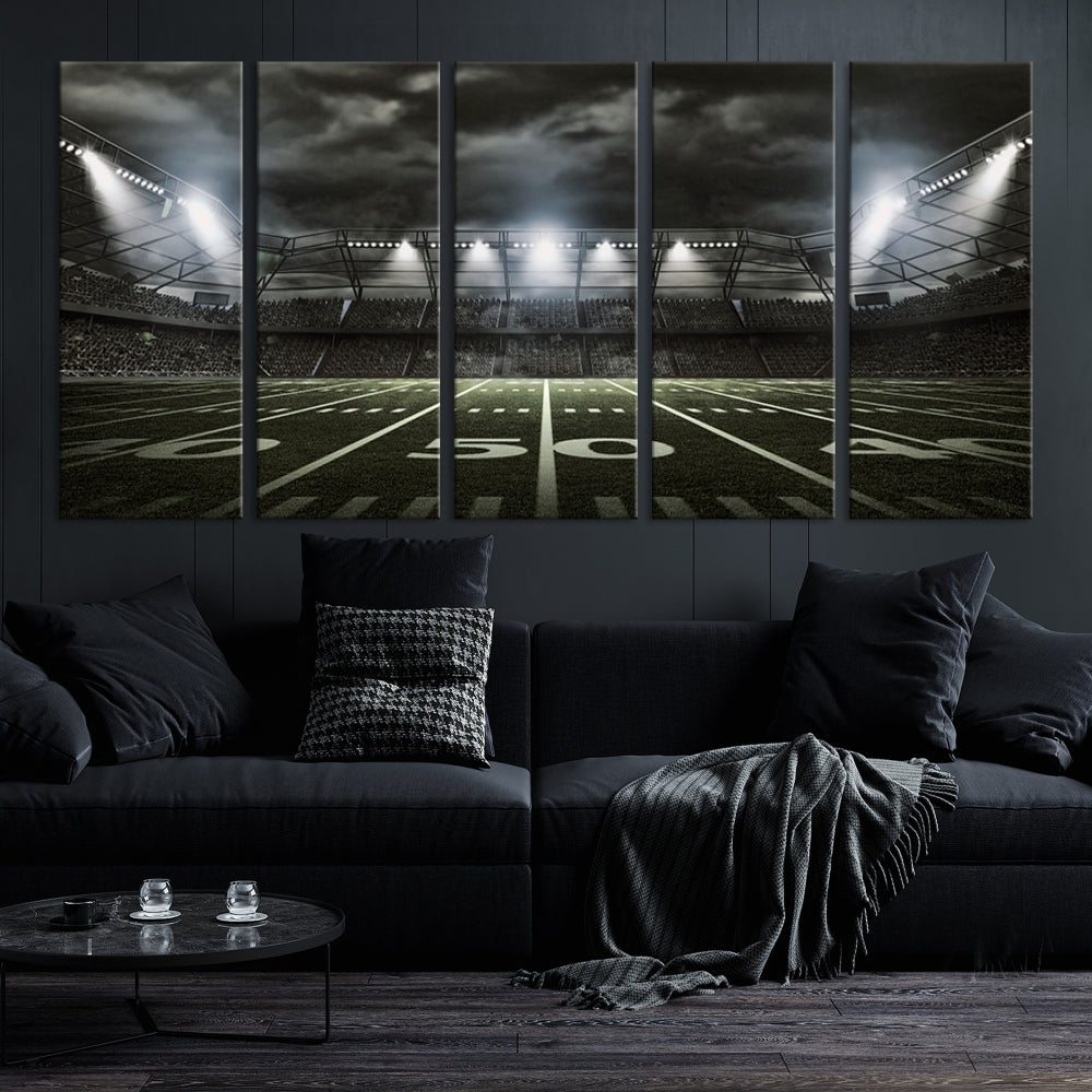 Edit-Images-American Football Stadium Wall Art Canvas Print, Stadium Sport Wall Art Print