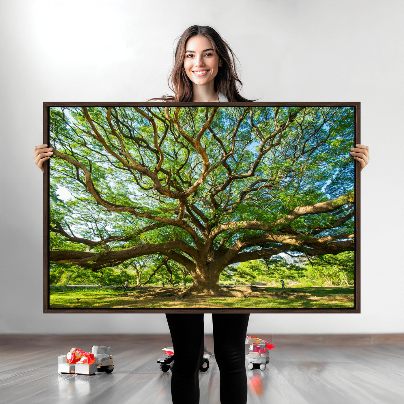 Angel Oak Tree Wall Art | Oak Canvas Print | Multi Panel Landscape Wall Art | Ready to Hang Wall Art for Living Room