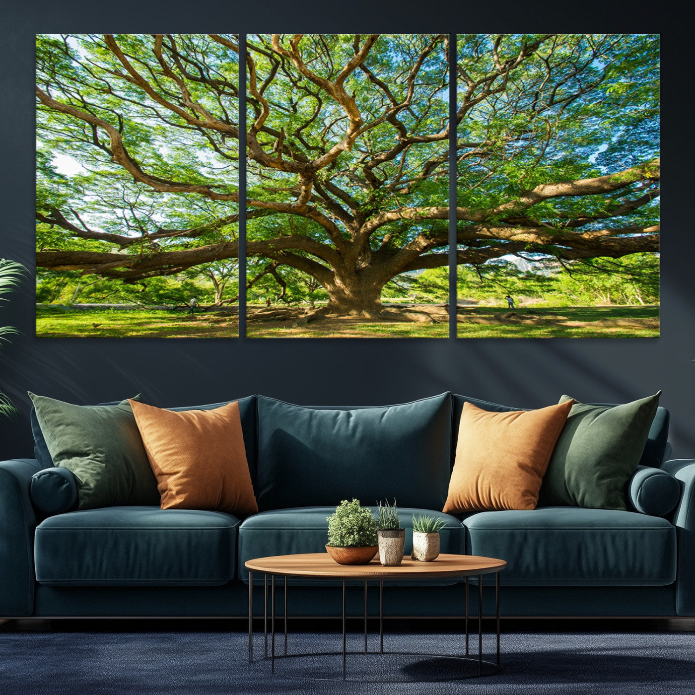 Angel Oak Tree Wall Art | Oak Canvas Print | Multi Panel Landscape Wall Art | Ready to Hang Wall Art for Living Room