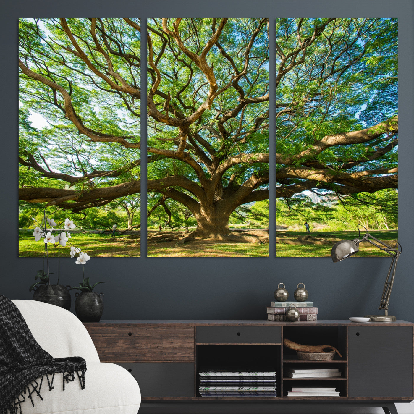 70569-MGV-CV-36X24-Angel Oak Tree Wall Art | Oak Canvas Print | Multi Panel Landscape Wall Art | Ready to Hang Wall Art for Living Room