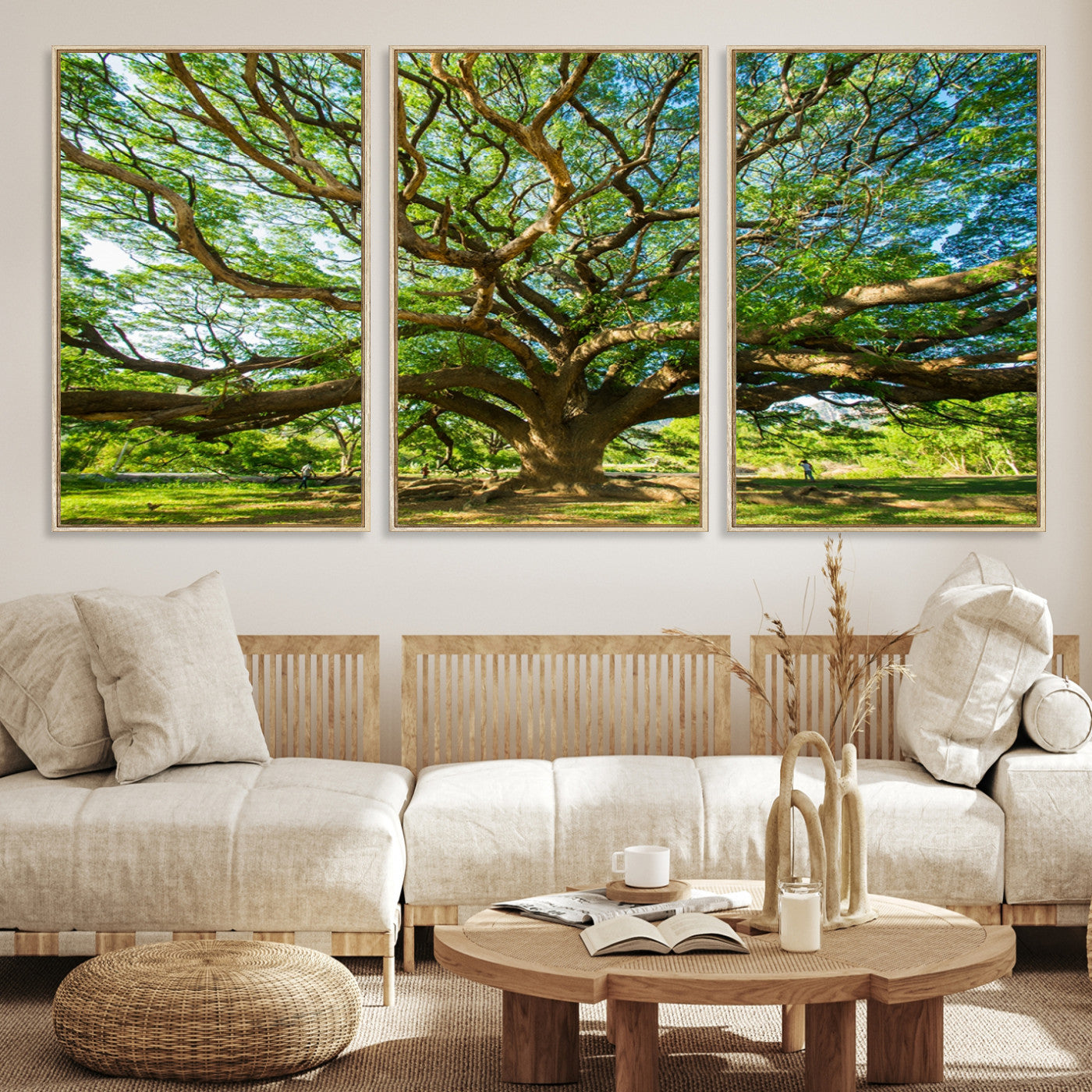 70569-MGV-CV-36X24-Angel Oak Tree Wall Art | Oak Canvas Print | Multi Panel Landscape Wall Art | Ready to Hang Wall Art for Living Room