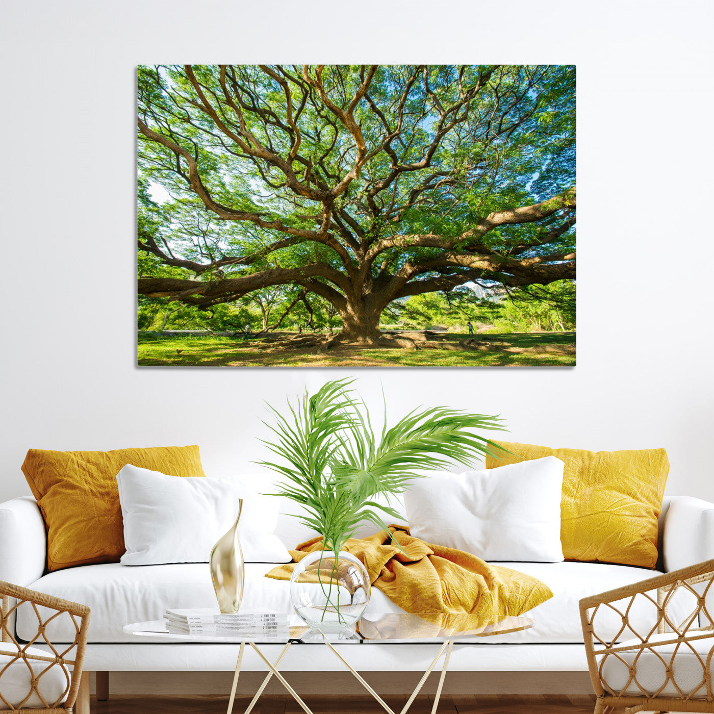 Angel Oak Tree Wall Art | Oak Canvas Print | Multi Panel Landscape Wall Art | Ready to Hang Wall Art for Living Room
