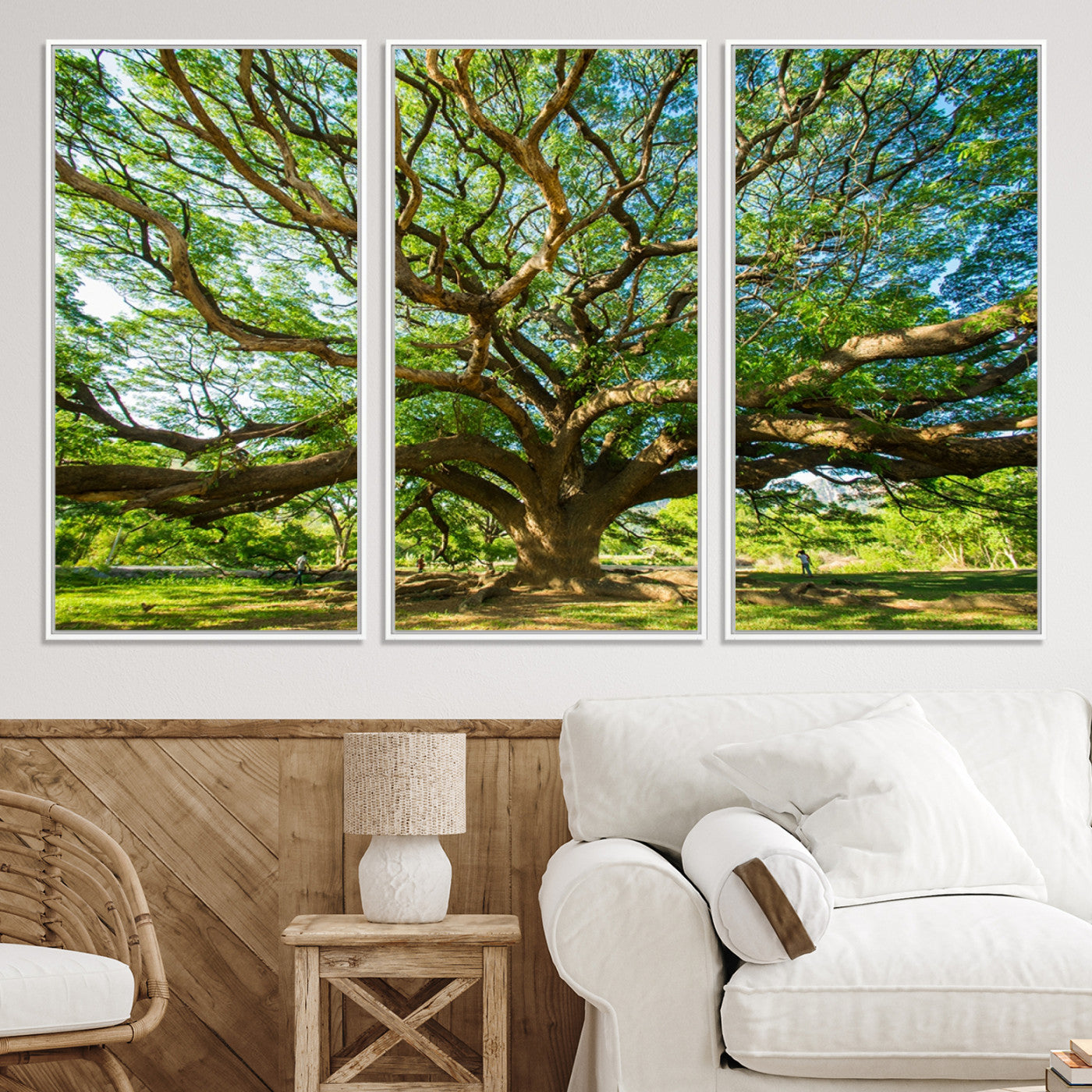 70569-MGV-CV-36X24-Angel Oak Tree Wall Art | Oak Canvas Print | Multi Panel Landscape Wall Art | Ready to Hang Wall Art for Living Room