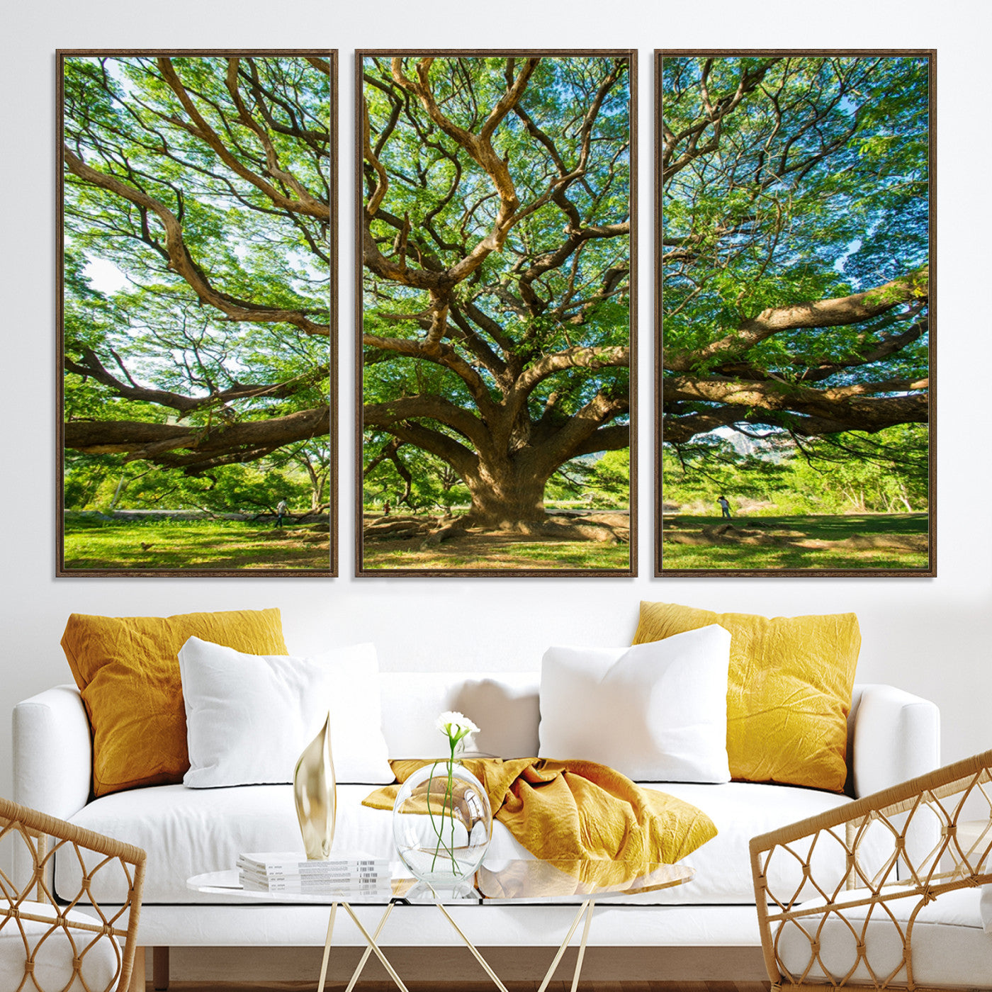 70569-MGV-CV-36X24-Angel Oak Tree Wall Art | Oak Canvas Print | Multi Panel Landscape Wall Art | Ready to Hang Wall Art for Living Room
