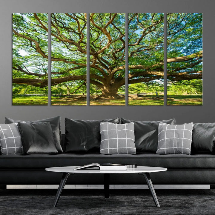 The Angel Oak Tree Wall Art is a stunning multi-panel landscape canvas print that serves as captivating wall art.