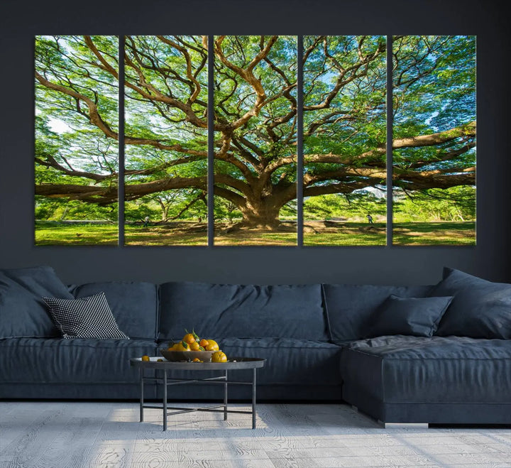 The Angel Oak Tree Wall Art is a stunning multi-panel landscape canvas print that serves as captivating wall art.