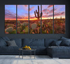 70465-MGV-CV-36X24-Arizona Desert Wall Art Canvas Print - Framed Deser Sunset Wall Decor