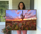 70465-MGV-CV-36X24-Arizona Desert Wall Art Canvas Print - Framed Deser Sunset Wall Decor
