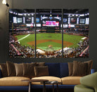 Arizona Diamondbacks Baseball Team Print - Phoenix Chase Field Baseball Stadium Wall Art Canvas Print