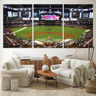 Arizona Diamondbacks Baseball Team Print - Phoenix Chase Field Baseball Stadium Wall Art Canvas Print