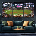 91630-MGV-CV-36X24-Arizona Diamondbacks Baseball Team Print - Phoenix Chase Field Baseball Stadium Wall Art Canvas Print