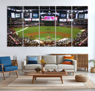 91630-MGV-CV-36X24-Arizona Diamondbacks Baseball Team Print - Phoenix Chase Field Baseball Stadium Wall Art Canvas Print