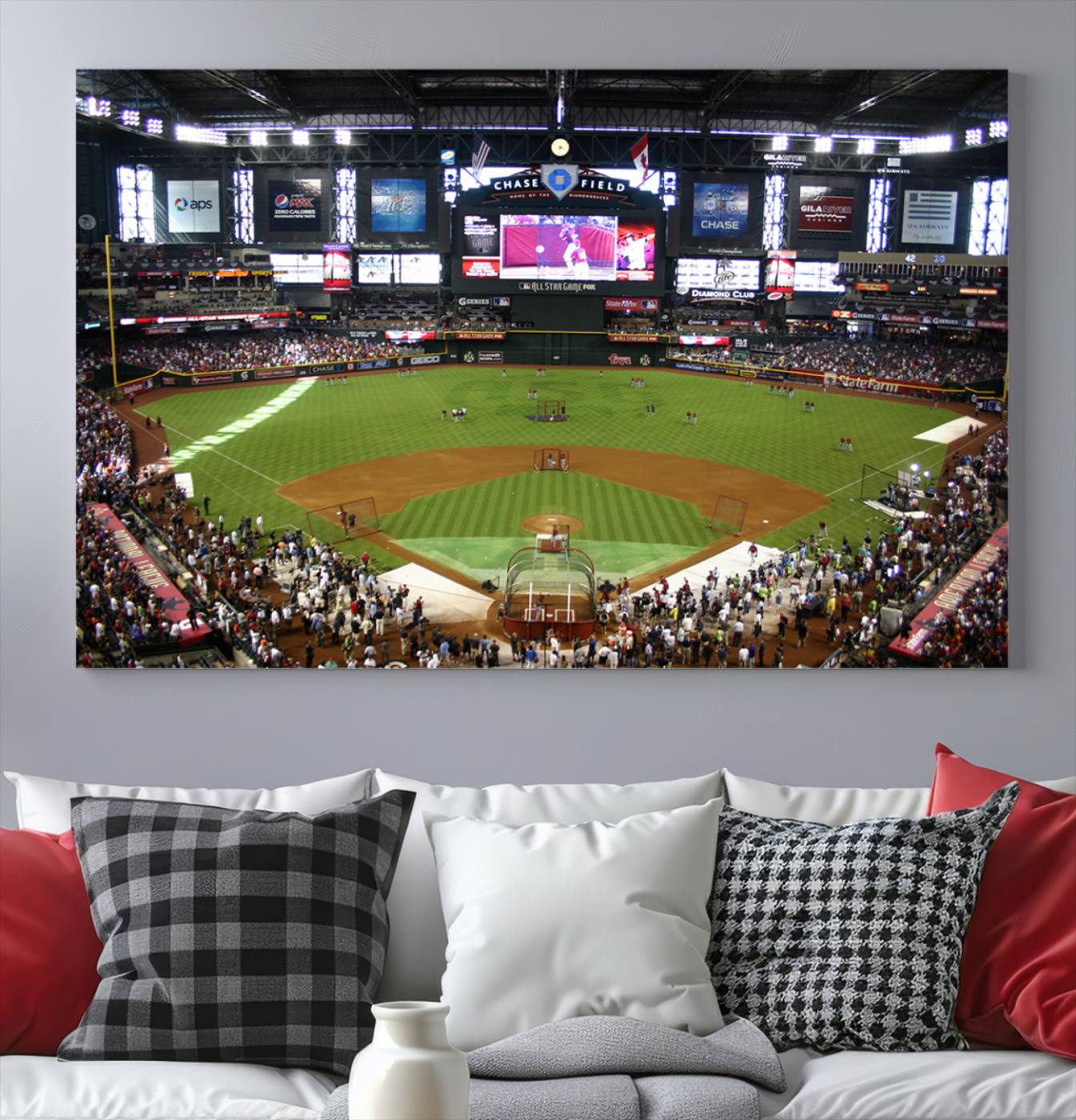 Arizona Diamondbacks Baseball Team Print - Phoenix Chase Field Baseball Stadium Wall Art Canvas Print