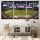 Arizona Diamondbacks Baseball Team Print - Phoenix Chase Field Baseball Stadium Wall Art Canvas Print