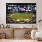 91630-MGV-FC-36X24_Black-Arizona Diamondbacks Baseball Team Print - Phoenix Chase Field Baseball Stadium Wall Art Canvas Print