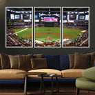 91630-MGV-FC-60X30-3P_White-Arizona Diamondbacks Baseball Team Print - Phoenix Chase Field Baseball Stadium Wall Art Canvas Print