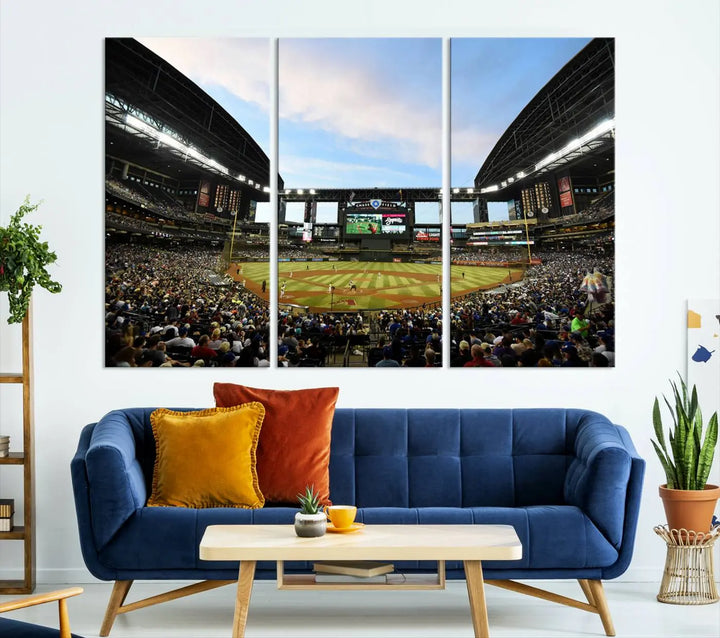 Arizona Diamondbacks Baseball Team Print - Phoenix Chase Field Stadium Wall Art Canvas Print.