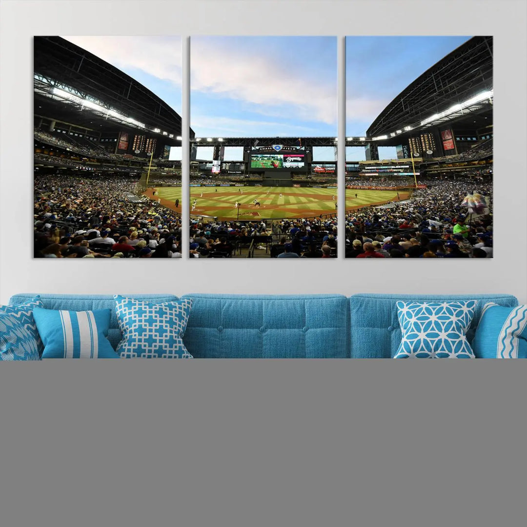 Arizona Diamondbacks Baseball Team Print - Phoenix Chase Field Stadium Wall Art Canvas Print.