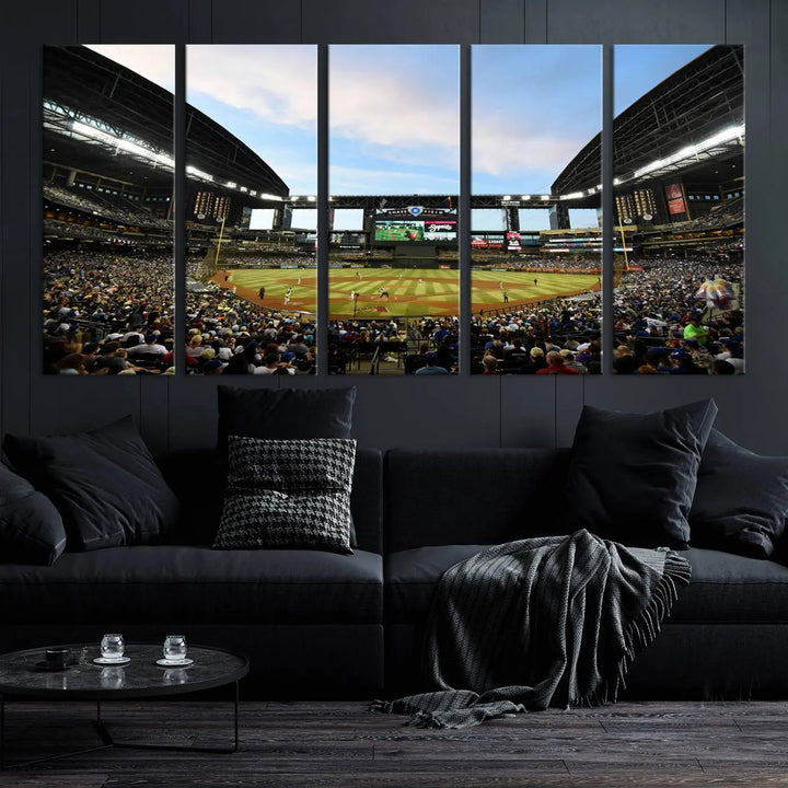 Arizona Diamondbacks Baseball Team Print - Phoenix Chase Field Stadium Wall Art Canvas Print.