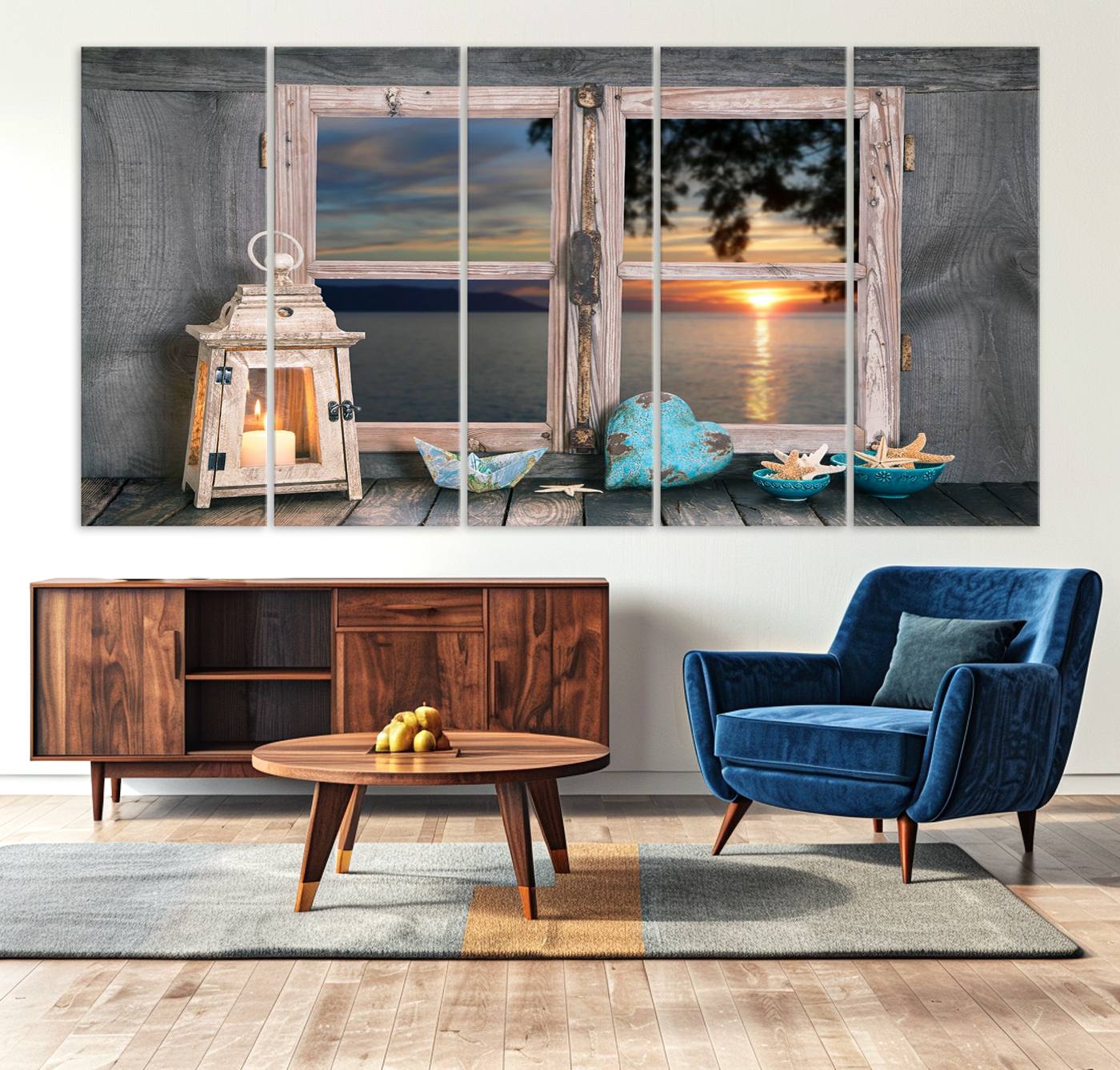 95268-MGV-CV-36X24-Astonishing Sunset from the Window Wall Art Canvas Print