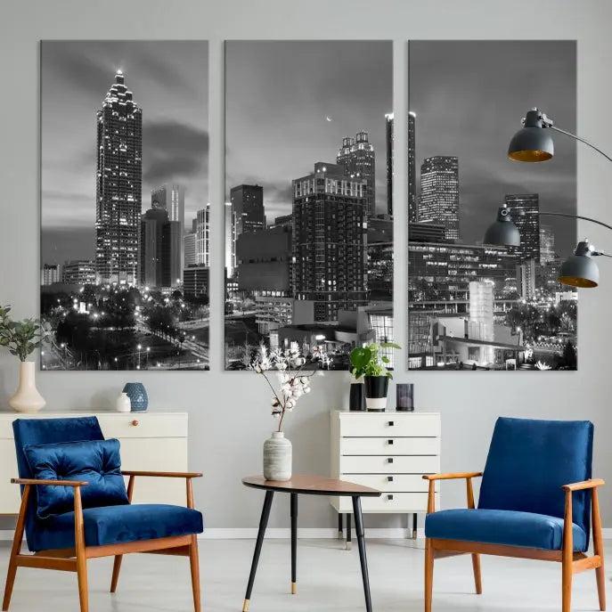 Atlanta City Wall Art Canvas Print 