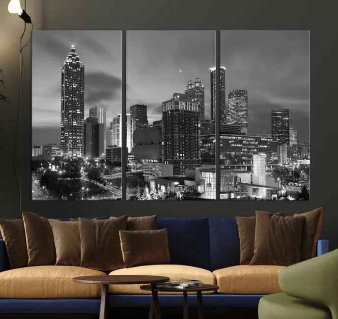 Atlanta City Wall Art Canvas Print 