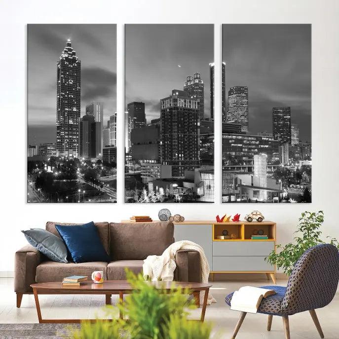 Atlanta City Wall Art Canvas Print 