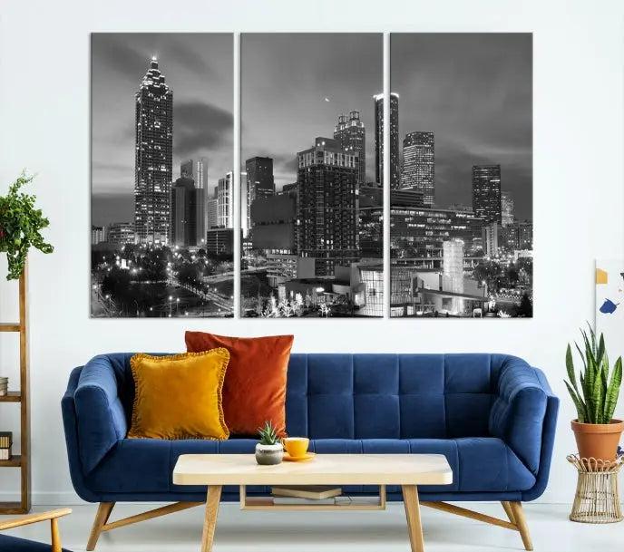 Atlanta City Wall Art Canvas Print 