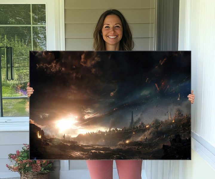 Avengers Planet Wall Art Canvas Print