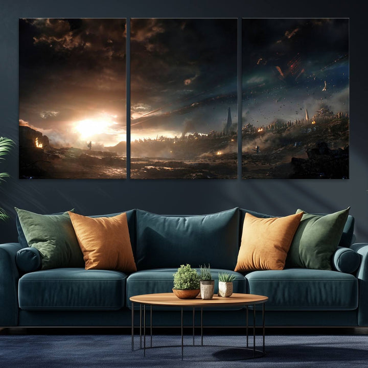 58617-MGV-CV-36X24-Avengers Planet Wall Art Canvas Print